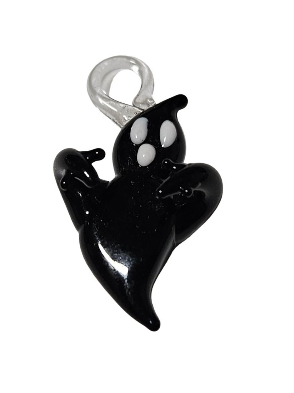 Handmade Glass Ghost Pendant Charm Halloween Spooky Gothic Horror Supernatural